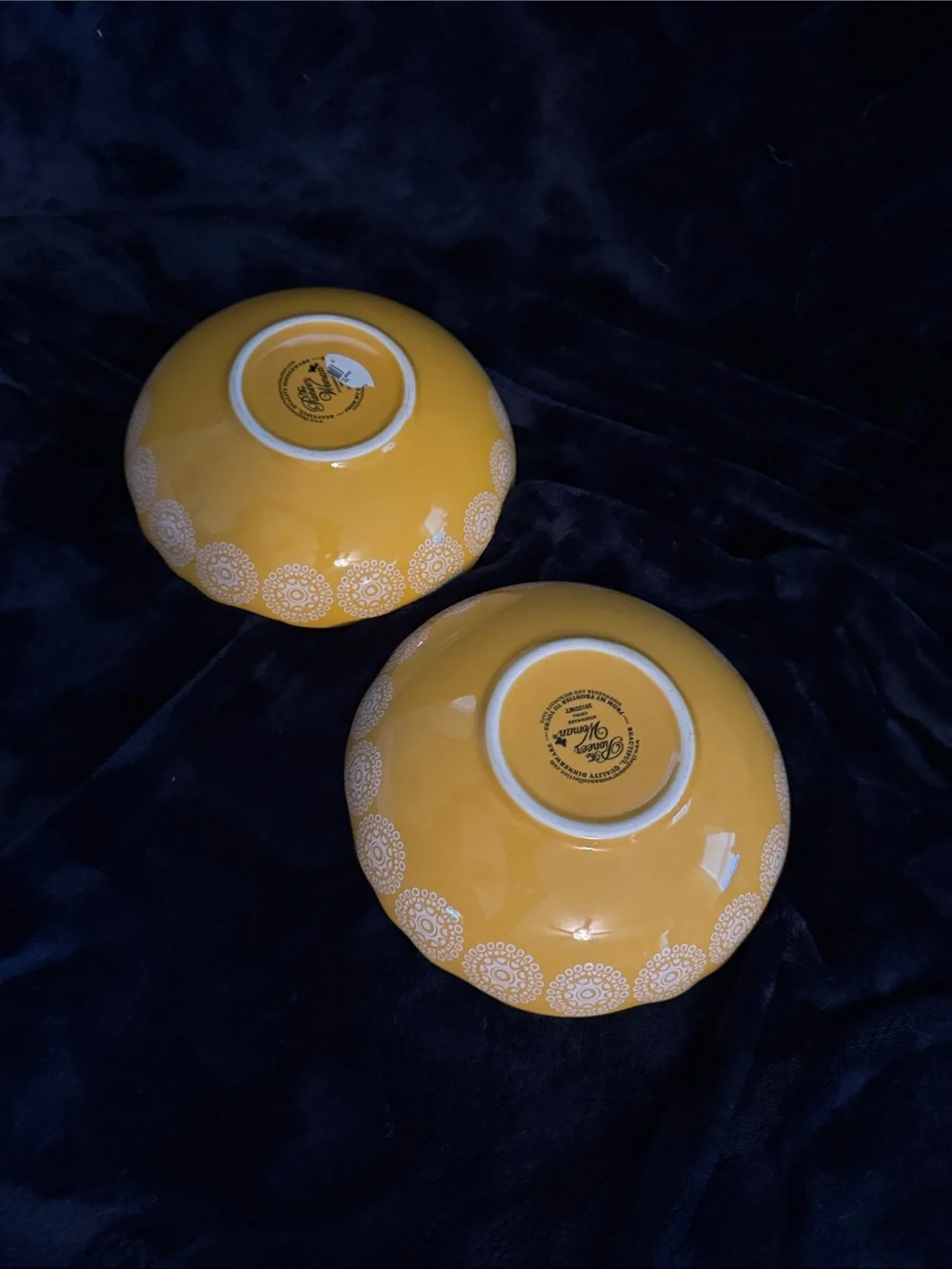 The Pioneer Woman Yellow and Cream Floral Pasta Bowls set of 2